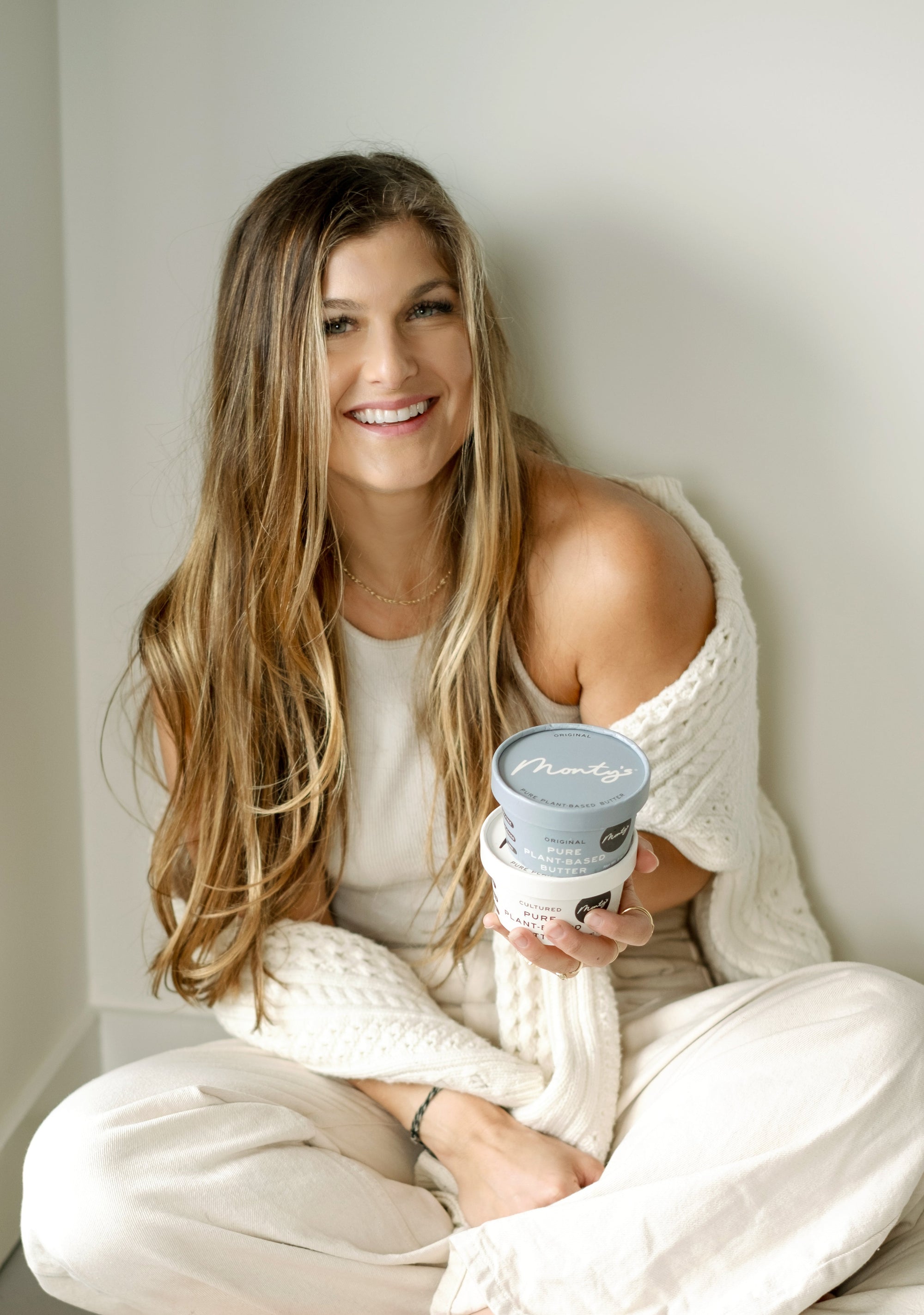 Lauren Montgomery with Monty's dairy free cream cheese and butter